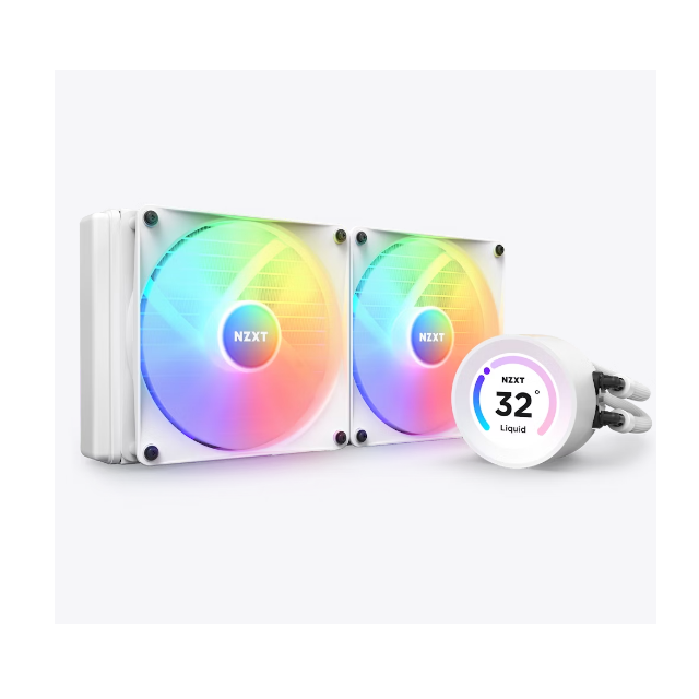 NZXT Kraken Elite 280 RGB Enfriamiento Líquido para CPU, 2x 140mm, 500 - 1500RPM, Blanco
