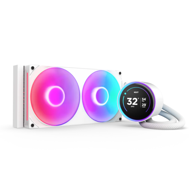 NZXT Kraken Elite 280 V2 RGB Enfriamiento Líquido para CPU, 2x 140mm, hasta 2000RPM, Blanco