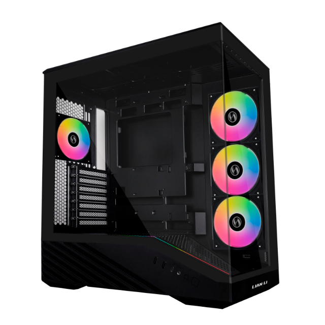 Gabinete Lian Li Vector V100R BLACK con Ventana, E-ATX/ATX/Micro-ATX/Mini-ITX, USB 3.0, sin Fuente, 4 Ventiladores Instalados, Negro
