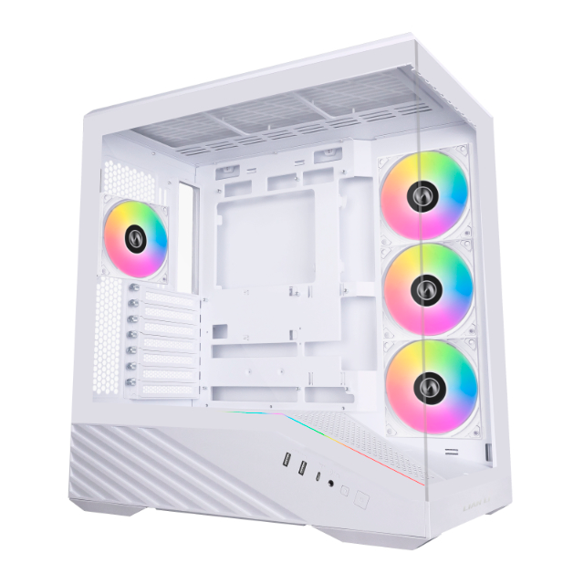 Gabinete Lian Li Vector V100R WHITE con Ventana, E-ATX/ATX/Micro-ATX/Mini-ITX, USB 3.0, sin Fuente, 4 Ventiladores Instalados, Blanco
