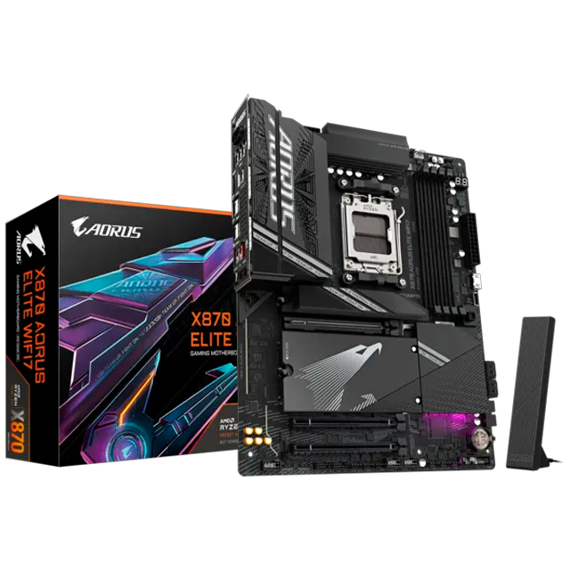 Tarjeta Madre AORUS X870 A ELITE WIFI7, ATX, Socket AM5, AMD X870, 256GB DDR5, HDMI/DP para AMD