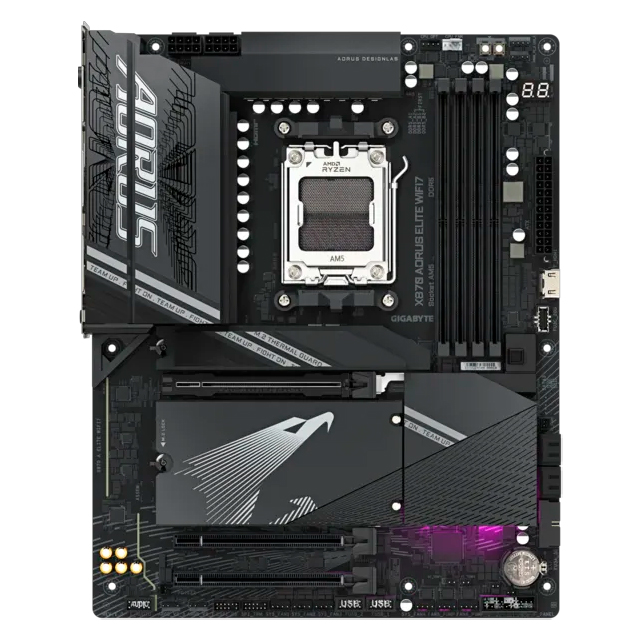 Tarjeta Madre AORUS X870 A ELITE WIFI7, ATX, Socket AM5, AMD X870, 256GB DDR5, HDMI/DP para AMD