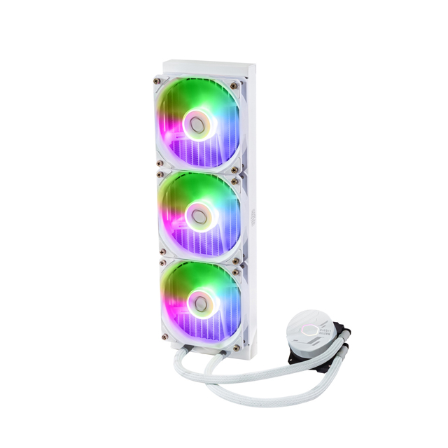 Cooler Master MasterLiquid 360L Core ARGB White Enfriamiento Líquido para CPU, 3 x 120mm, 650-1750RPM