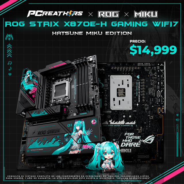 Tarjeta Madre ROG STRIX X870E-H GAMING WIFI7 (Hatsune Miku Edition)