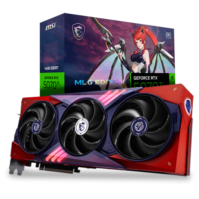 Tarjeta de Video MSI NVIDIA GeForce RTX 5070 Ti MLG EDITION, 16GB 256-bit GDDR7, PCI Express 5.0