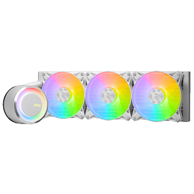 MSI MAG CORELIQUID E360 White Enfriamiento Líquido para CPU ARGB, 3x 120mm, 1000 - 3000RPM, Blanco