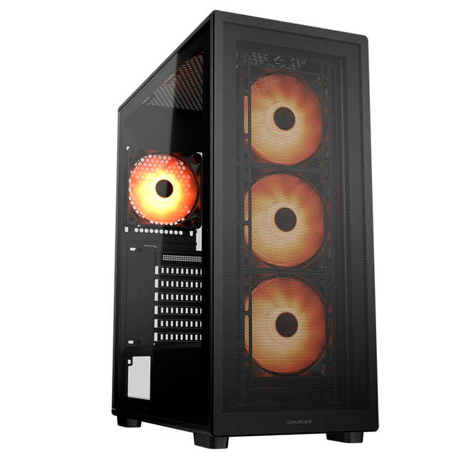 Gabinete Cougar MX220 RGB, Midi-Tower, ATX/Micro-ATX/Mini-ITX, USB 3.0, sin Fuente, 4 Ventiladores Instalados, Negro