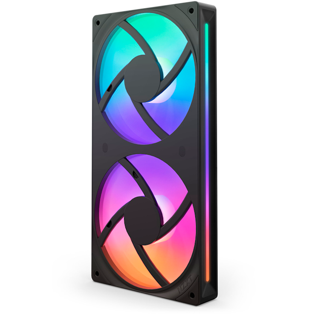 Ventilador NZXT F280 RGB Core, 280mm, 500 - 2000RPM, Negro