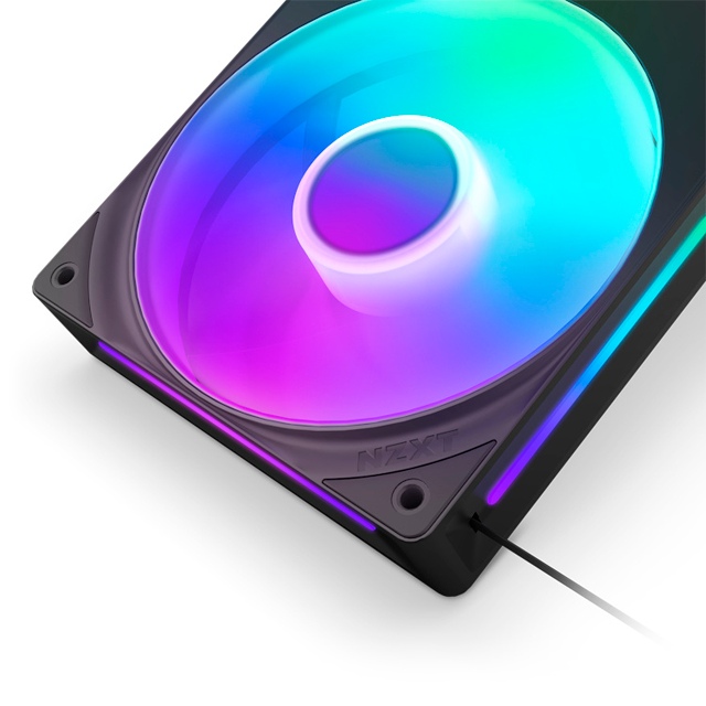Ventilador NZXT F280 RGB Core, 280mm, 500 - 2000RPM, Negro