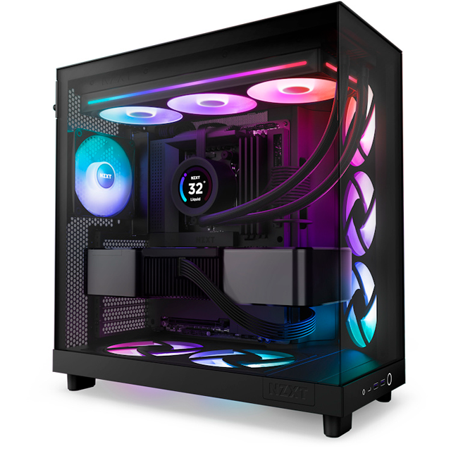Ventilador NZXT F360 RGB Core, 360mm, 500 - 2400RPM, Negro