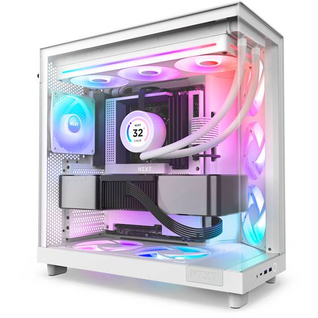 Ventilador NZXT F360 RGB Core, 360mm, 500 - 2400RPM, Blanco