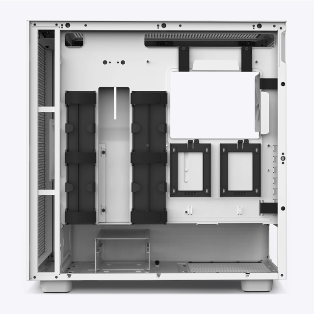 Gabinete NZXT H7 Flow con Ventana, Midi-Tower, Mini-ITX/Micro-ATX/ATX/EATX, USB 3.0, sin Fuente, Blanco Mate