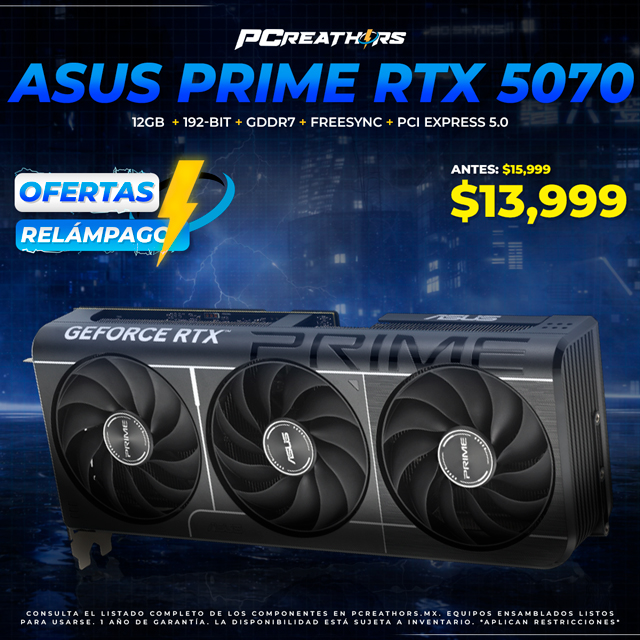 OFR012 - Tarjeta de Video ASUS NVIDIA Prime RTX 5070 12GB