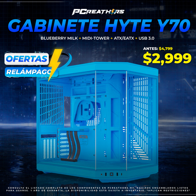 OFR035 - Gabinete Hyte Y70 Blueberry Milk