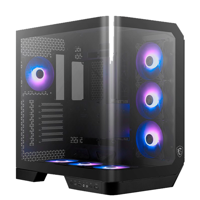 Gabinete MSI MAG PANO 120R PZ / Cristal Templado / E-ATX / USB 3.2 / Incluye 7 Ventiladores / Sin Fuente / Negro / Compatible Con Tarjetas Madre Back Connect / MAG PANO 120R PZ