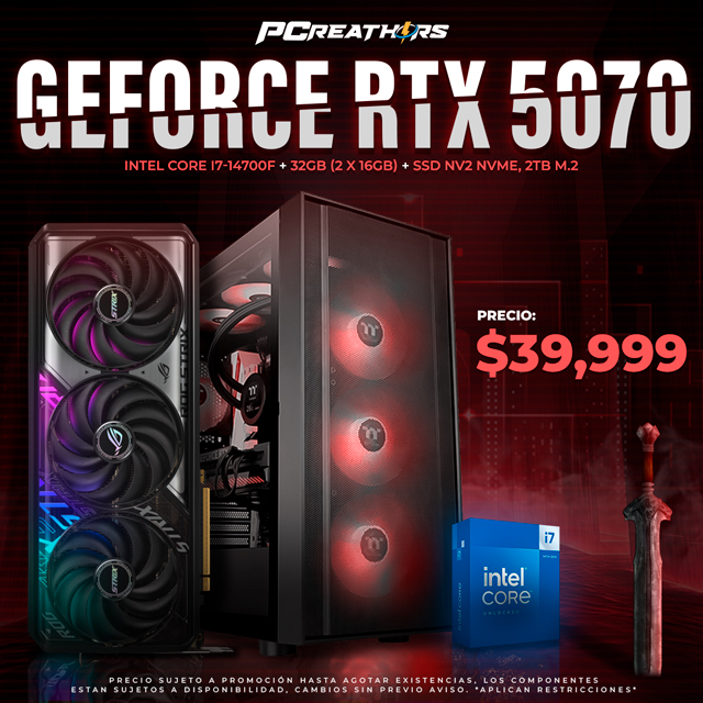 PCRA589 - EQUIPO Intel Core i7-14700F + 32GB - 2 x 16GB + GeForce RTX 5070