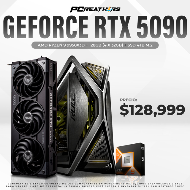 PCRA799 - Equipo AMD Ryzen 9 9950X3D + 128GB - 4 x 32GB + GeForce RTX 5090