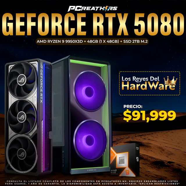 PCRA904 - Equipo AMD Ryzen 9 9950X3D + 48GB RAM + GeForce RTX 5080