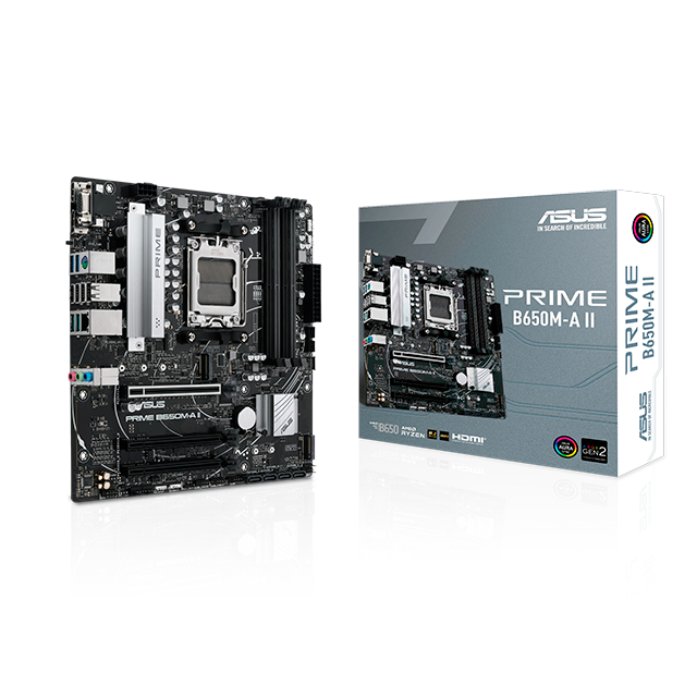 Tarjeta Madre ASUS Prime B650M-A II, Micro-ATX, Socket AM5, AMD B650, 128GB DDR5, HDMI/DP para AMD