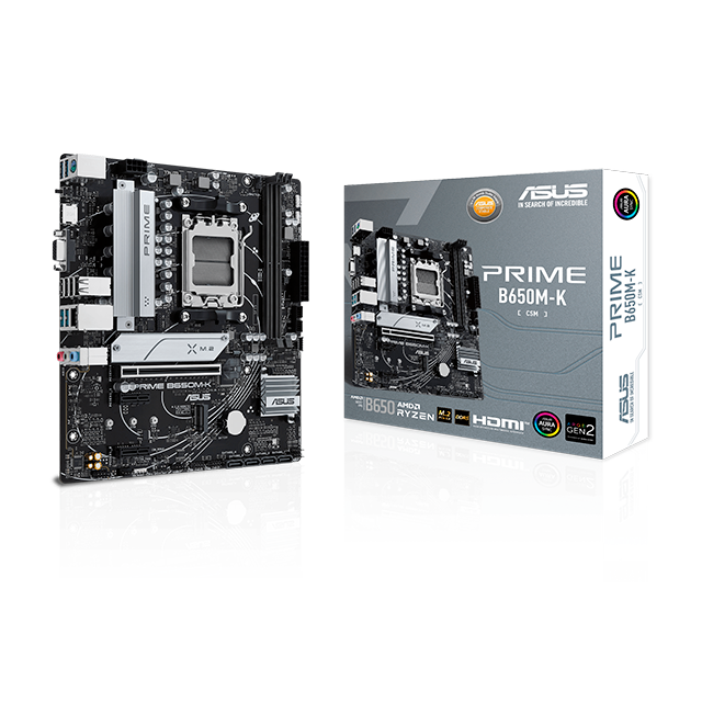Tarjeta Madre ASUS Prime B650M-K, Micro-ATX, Socket AM5, AMD B650, 128GB DDR5, HDMI para AMD