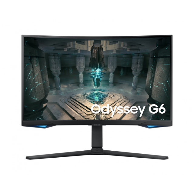 Monitor Led Curvo Samsung Odyssey 27 Pulgadas, G6, 2560x1440, 240hz, Freesync Premium Pro, Rj45, Bluetooth, Wifi
