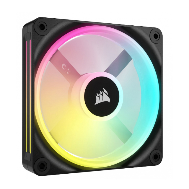 Ventilador Corsair iCUE Link QX120 RGB, 120mm, 480 - 2400RPM, Negro - 1 Pieza