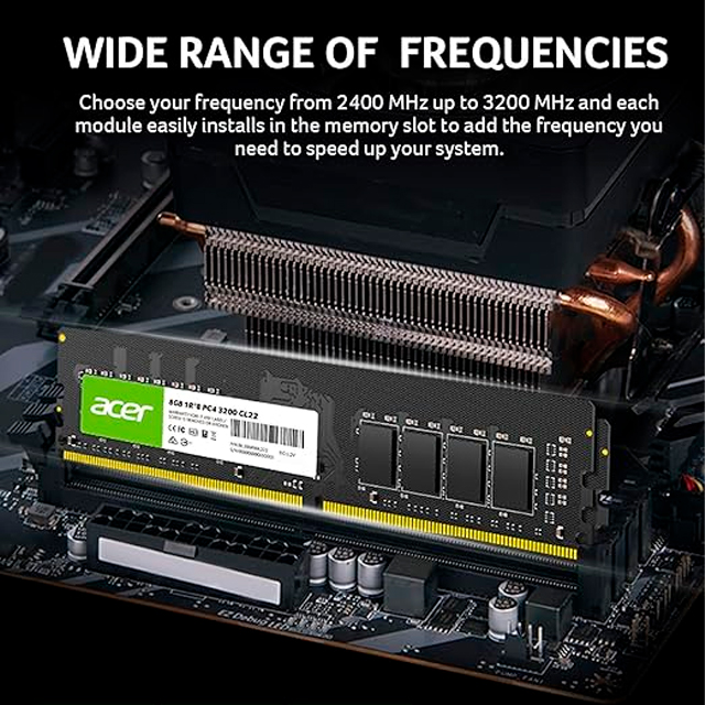 Memoria RAM Acer UD100 DDR4, 3200MHz, 16GB, CL22