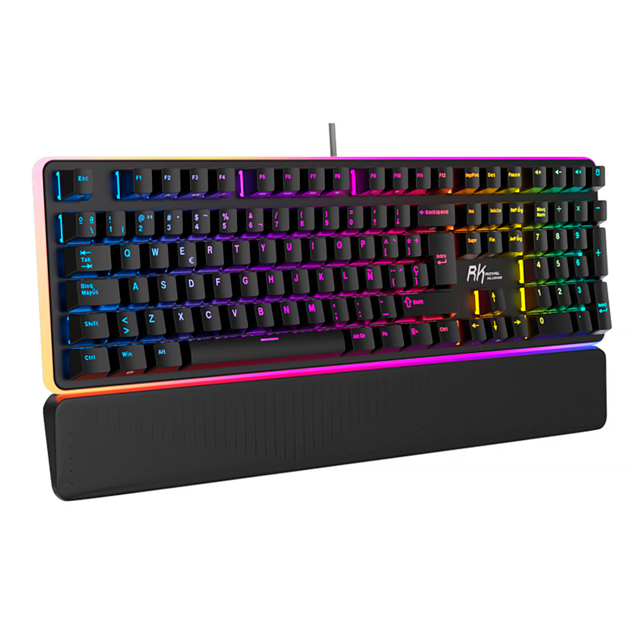 RK Royal Kludge RK918BK Teclado Gamer, 100% RGB retroiluminado teclado mecánico color Negro