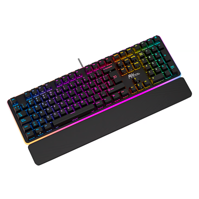 RK Royal Kludge RK918BK Teclado Gamer, 100% RGB retroiluminado teclado mecánico color Negro