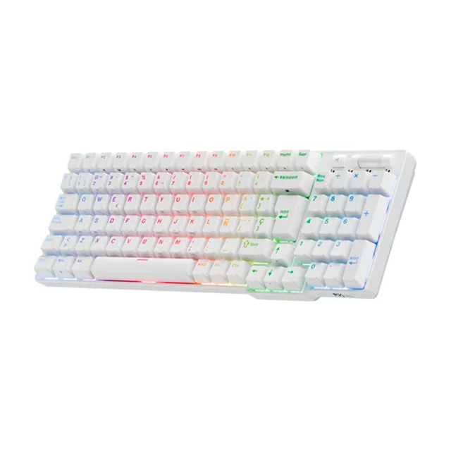RK Royal Kludge RK96WH 90% RGB retroiluminado teclado mecánico color Blanco