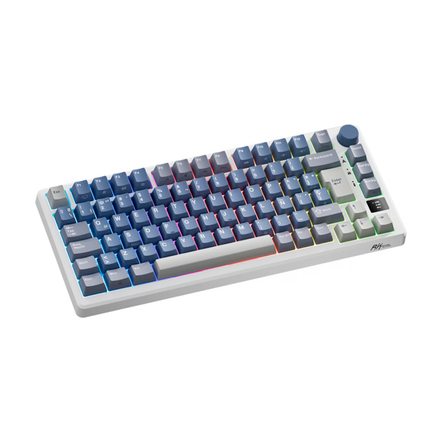RK Royal Kludge RKM75OBL Teclado Gamer, 75% RGB retroiluminado teclado mecánico color Ocean Blue