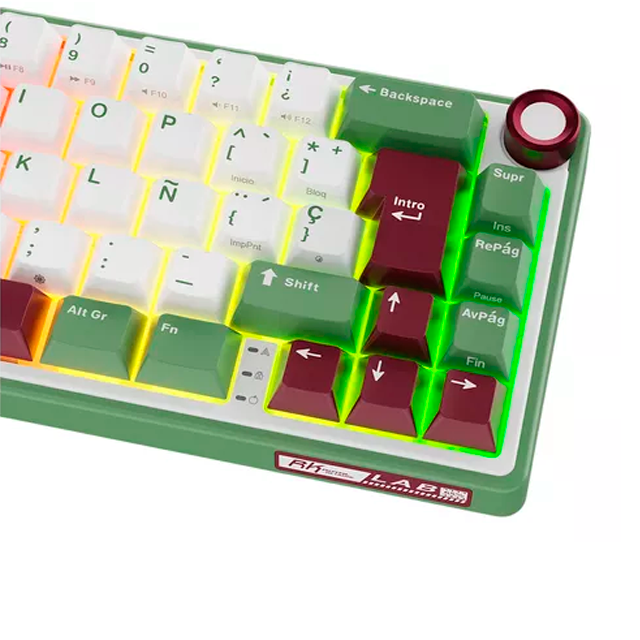 RK Royal Kludge RKR65GR 60% RGB retroiluminado teclado mecánico color Greensand
