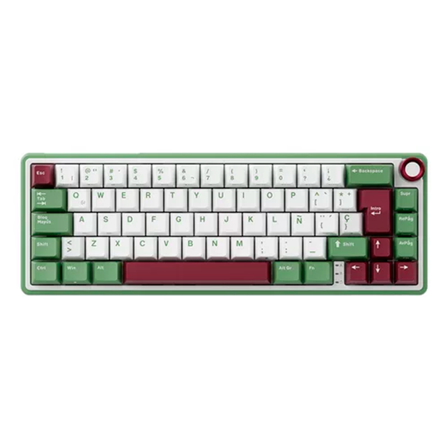 RK Royal Kludge RKR65GR 60% RGB retroiluminado teclado mecánico color Greensand