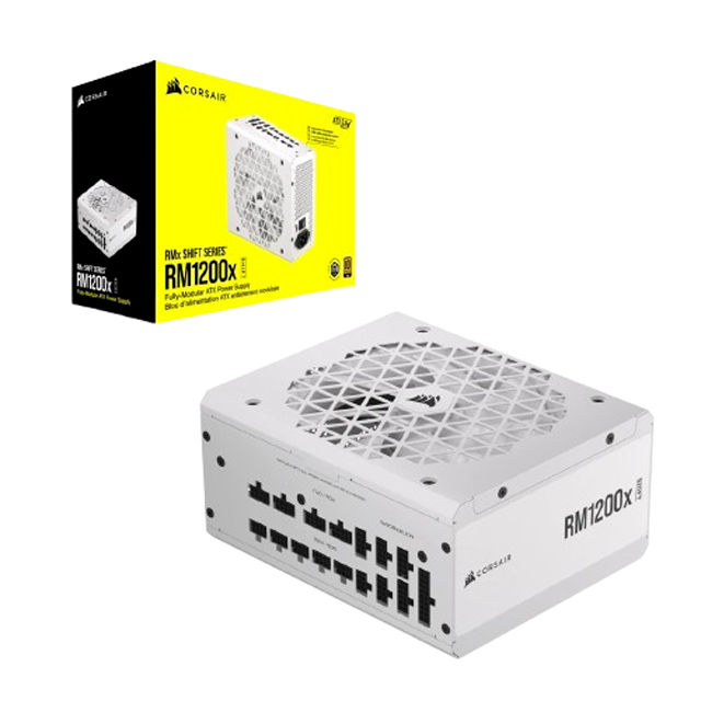 Fuente de Poder Corsair RM1200x SHIFT 80 PLUS Gold Fully Modular ATX - White