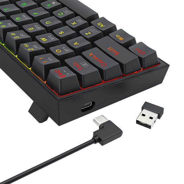 Kit Gamer de Teclado y Mouse Redragon S136, Inalámbrico, RF2.4 USB, Negro (Español)
