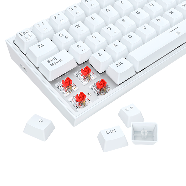 Kit Gamer de Teclado y Mouse S143W: Redragon Fizz K617 RGB + Redragon King M724, Alámbrico, USB, Blanco (Español)