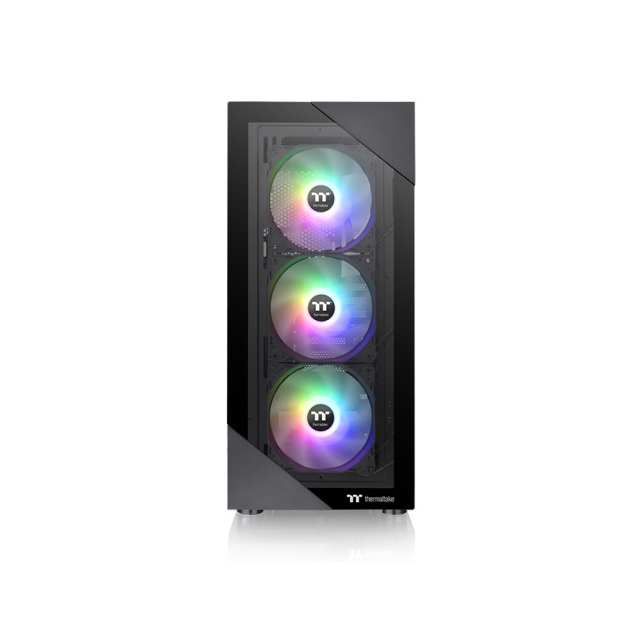 Gabinete Thermaltake View 200 TG ARGB con Ventana ARGB, Midi-Tower, ATX/Mini-ITX/Micro-ATX, USB 3.0, sin Fuente, 3 Ventiladores Instalados, Negro