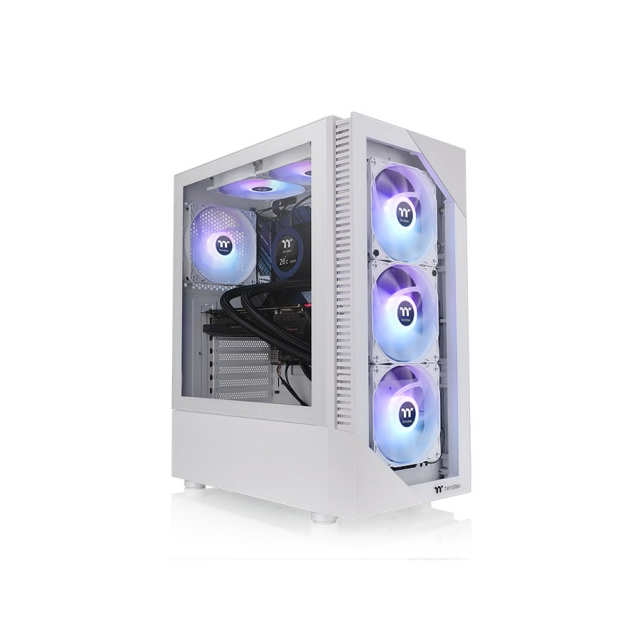 Gabinete Thermaltake View 200 TG ARGB Snow con Ventana ARGB, Midi-Tower, ATX/Mini-ITX/Micro-ATX, USB 3.0, sin Fuente, 3 Ventiladores Instalados, Blanco