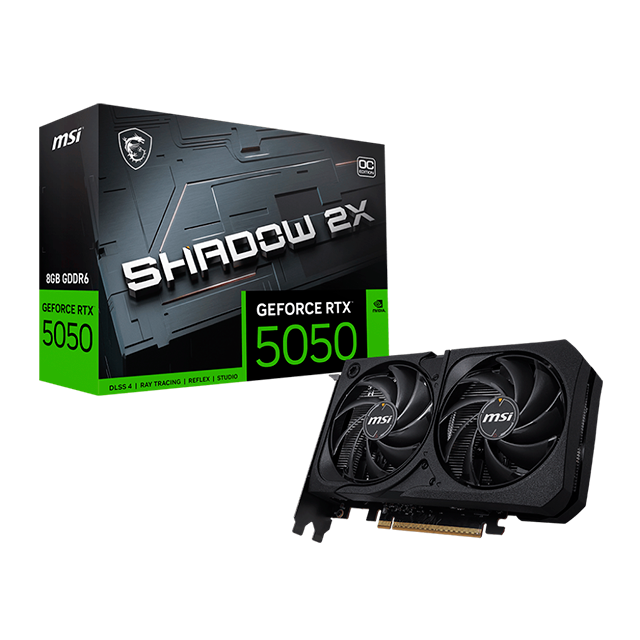 Tarjeta de Video MSI NVIDIA GeForce RTX 5050 SHADOW 2X OC, 8GB 128-bit GDDR6, PCI Express 5.0