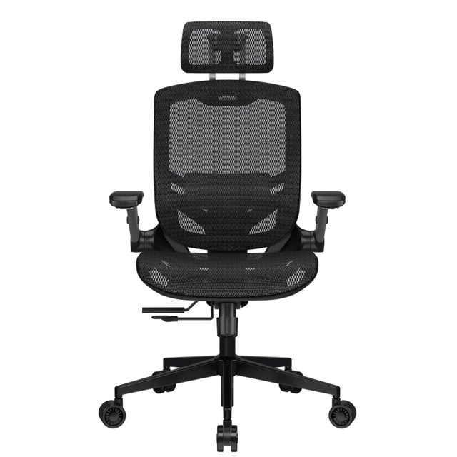 Cougar Silla VELOCISTA UNO, Respaldo de malla, Reposabrazos Ajustables, hasta 120kg, Negro