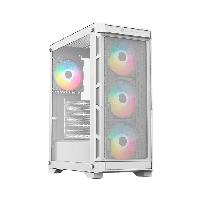 Gabinete Gamer Media Torre Carbono Twin Mate 5000 ATX/Micro-ATX/Mini-ITX 4x Fan ARGB Blanco