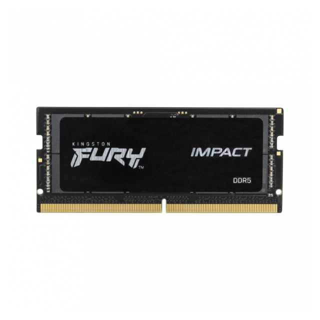 Memoria RAM para Laptop Kingston Fury Impact Black DDR5, 4800MHz, 32GB, Non-ECC, CL38, 262-pin SO-DIMM, XMP