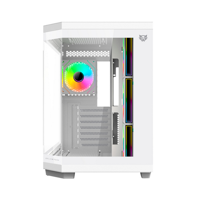 Gabinete Balam Rush Tank Super 9600 TB con Ventana RGB, Midi-Tower, ATX/Micro-ATX/ITX, USB 3.0/2.0, sin Fuente, 4 Ventiladores Instalados, Blanco
