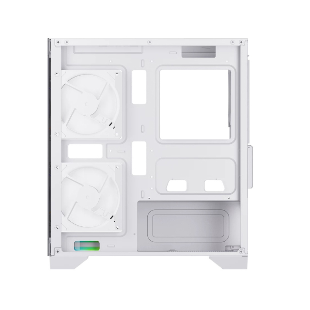 Gabinete Balam Rush Tank Perform 3600, Mini-Tower, Micro-ATX/Mini-ITX, USB 2.0/3.0, sin Fuente, 4 Ventiladores Instalados, Blanco