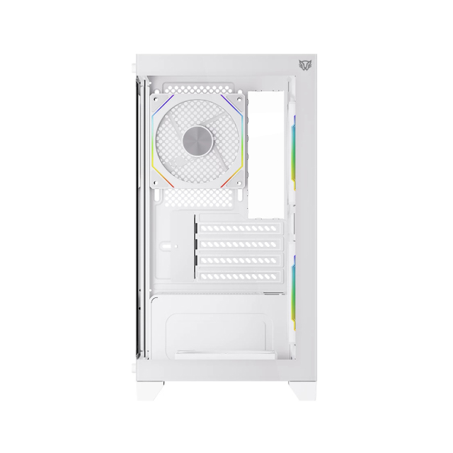 Gabinete Balam Rush Tank Perform 3600, Mini-Tower, Micro-ATX/Mini-ITX, USB 2.0/3.0, sin Fuente, 4 Ventiladores Instalados, Blanco