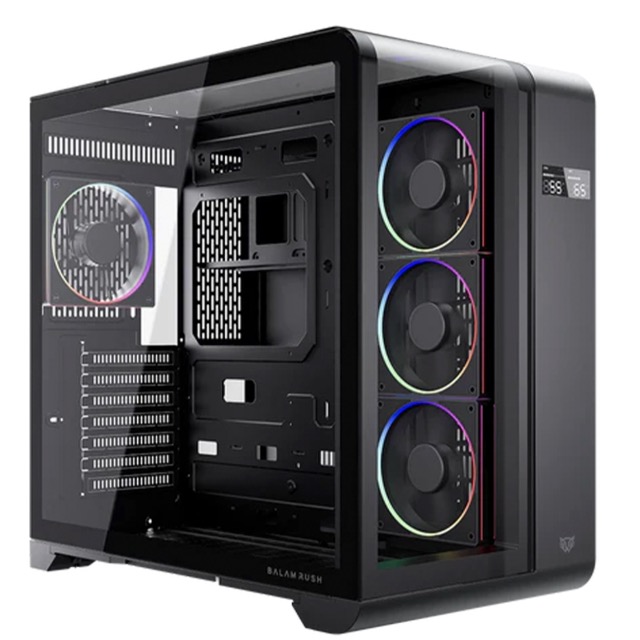 Gabinete Balam Rush Tank Expert Curve 7400, Midi-Tower, ATX/Micro-ATX/Mini-ITX, USB 2.0/3.0, sin Fuente, 4 Ventiladores Instalados, Negro