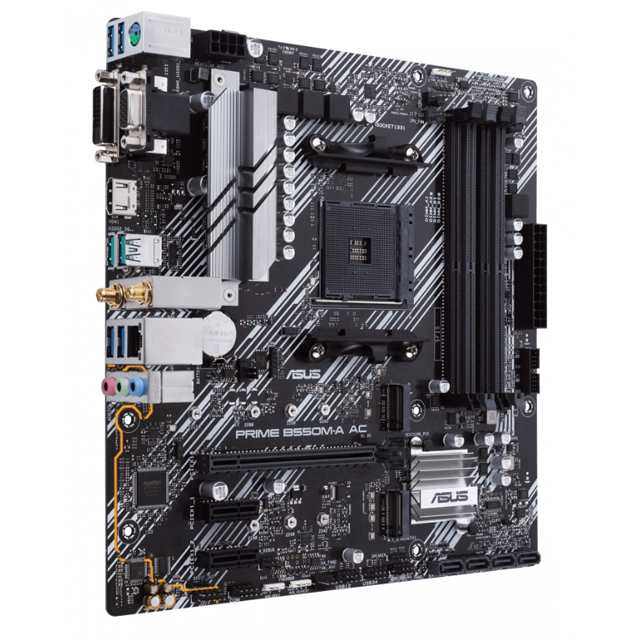 Tarjeta Madre ASUS Micro ATX PRIME B550M-A AC, S-AM4, AMD B550, HDMI, 128GB DRR4, para AMD