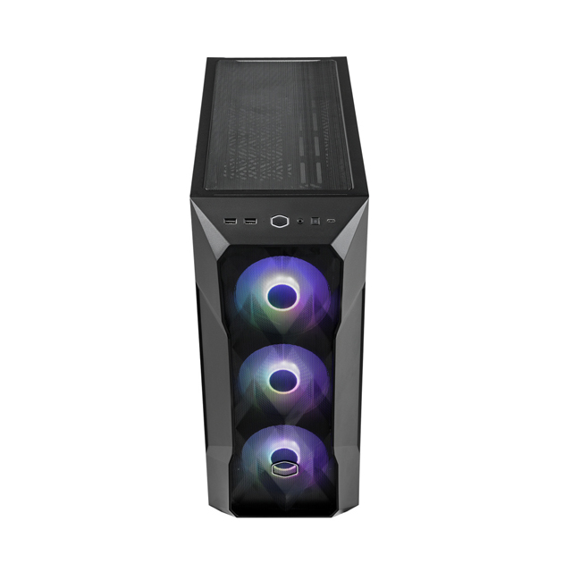 Gabinete Cooler Master MasterBox TD500 Mesh V2 con Ventana Midi-Tower, ATX/EATX/Micro-ATX/Mini-ITX/SSI CEB, USB 3.0, sin Fuente, 3 Ventiladores ARGB Instalados, Negro
