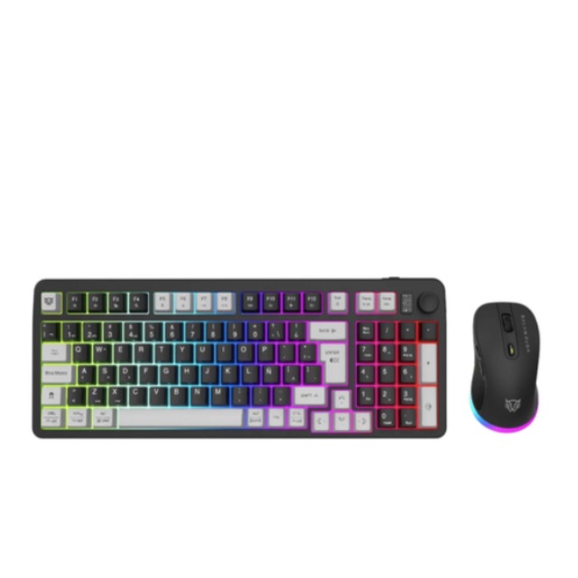 Kit Teclado Y Mouse Gamer Balam Rush Squad Conquest Pro Kg525, Inalambrico, Bluetooth, Membrana, Espanol