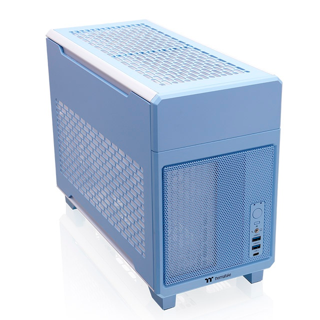 Gabinete ThermalTake TR100 Hydrangea Blue, Mini-Tower, Mini-ITX, USB 3.0, sin Fuente, Sin Ventiladores Instalados, Azul